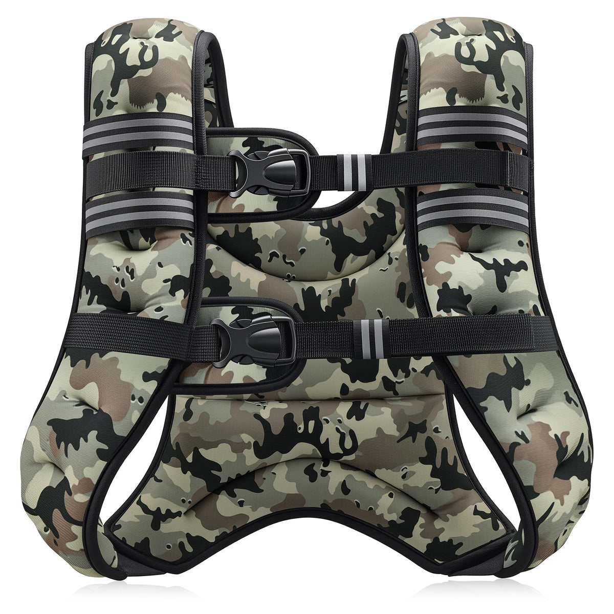 ZELUS Weighted Vest, 6lb/8lb/12lb/16lb/20lb/25lb/30lb Weight Vest with Reflective Stripe for Workout, Strength Training, Running, Fitness, Muscle Building, Weight Loss, Weightlifting