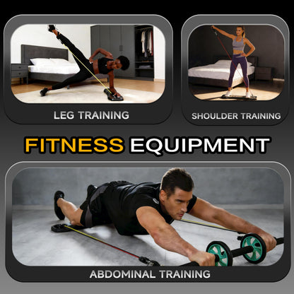 Upgraded Push Up Board,36 in 1 Home Gym Equipment with Ab Roller Wheel & Resistance Bands, Portable Foldable Workout Board for Full Body Strength Training Men Women,Gift for Boyfriend