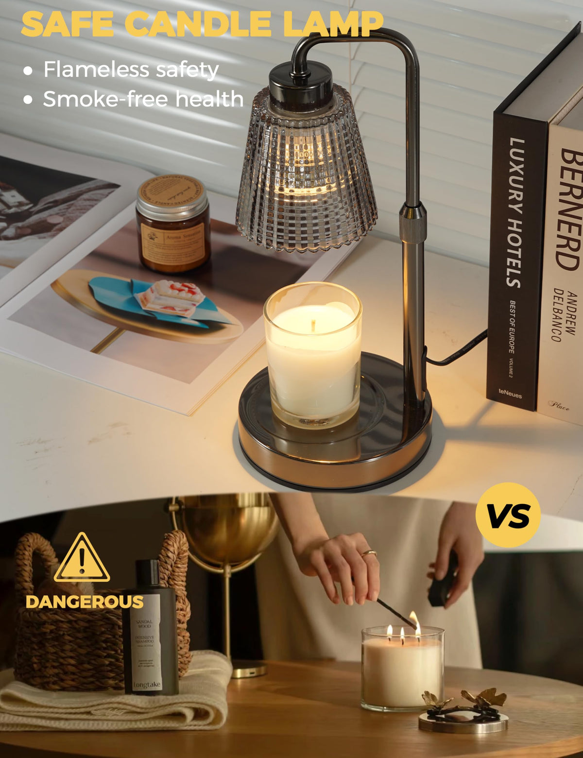 Candle Warmer Lamp with Timer, Electric Candle Lamp Home Decor
