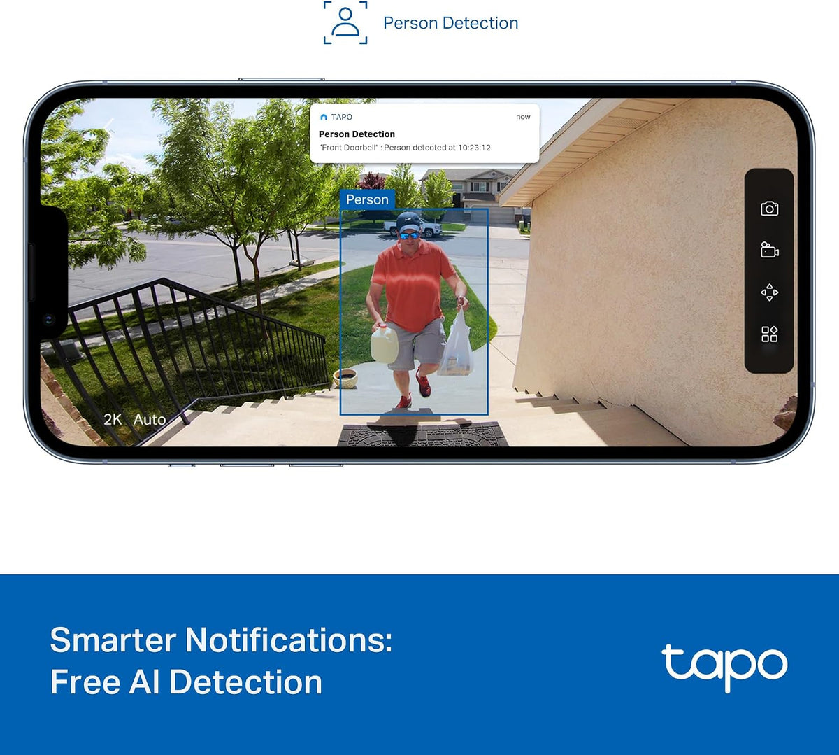 Wireless Video Doorbell Camera 2K, 160° Ultra Wide View