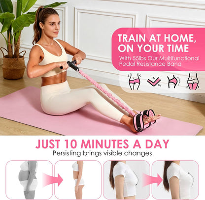 Pedal Resistance Bands with Handles Working Out Exercise Equipment for Legs