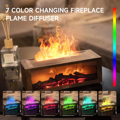 Flame Diffuser Humidifier, Essential Oil Diffuser with Fireplace Effect