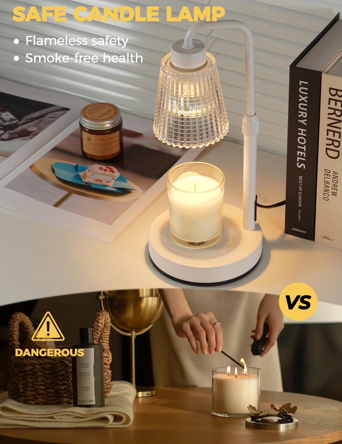 Candle Warmer Lamp with Timer, Electric Candle Lamp Home Decor