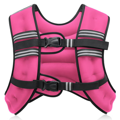 ZELUS Weighted Vest, 6lb/8lb/12lb/16lb/20lb/25lb/30lb Weight Vest with Reflective Stripe for Workout, Strength Training, Running, Fitness, Muscle Building, Weight Loss, Weightlifting