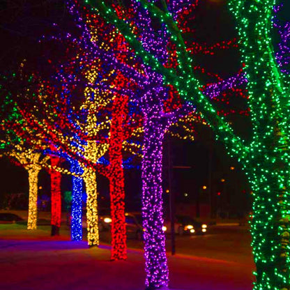 Multicolor Christmas String Lights 164ft, 2000 LED, 8 Modes, Waterproof