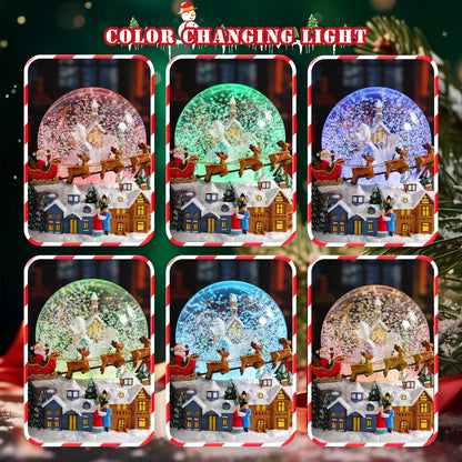 Musical Snow Globe with Color Changing LED Lights, Snowman Music Box