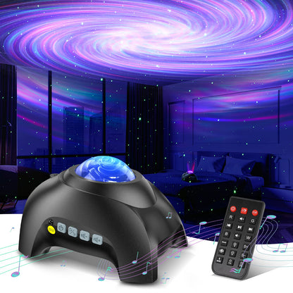 Galaxy Projector Aurora Night Light with Bluetooth Speaker & White Noise