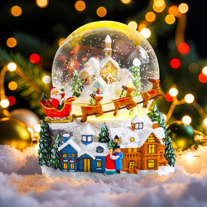 Musical Snow Globe with Color Changing LED Lights, Snowman Music Box