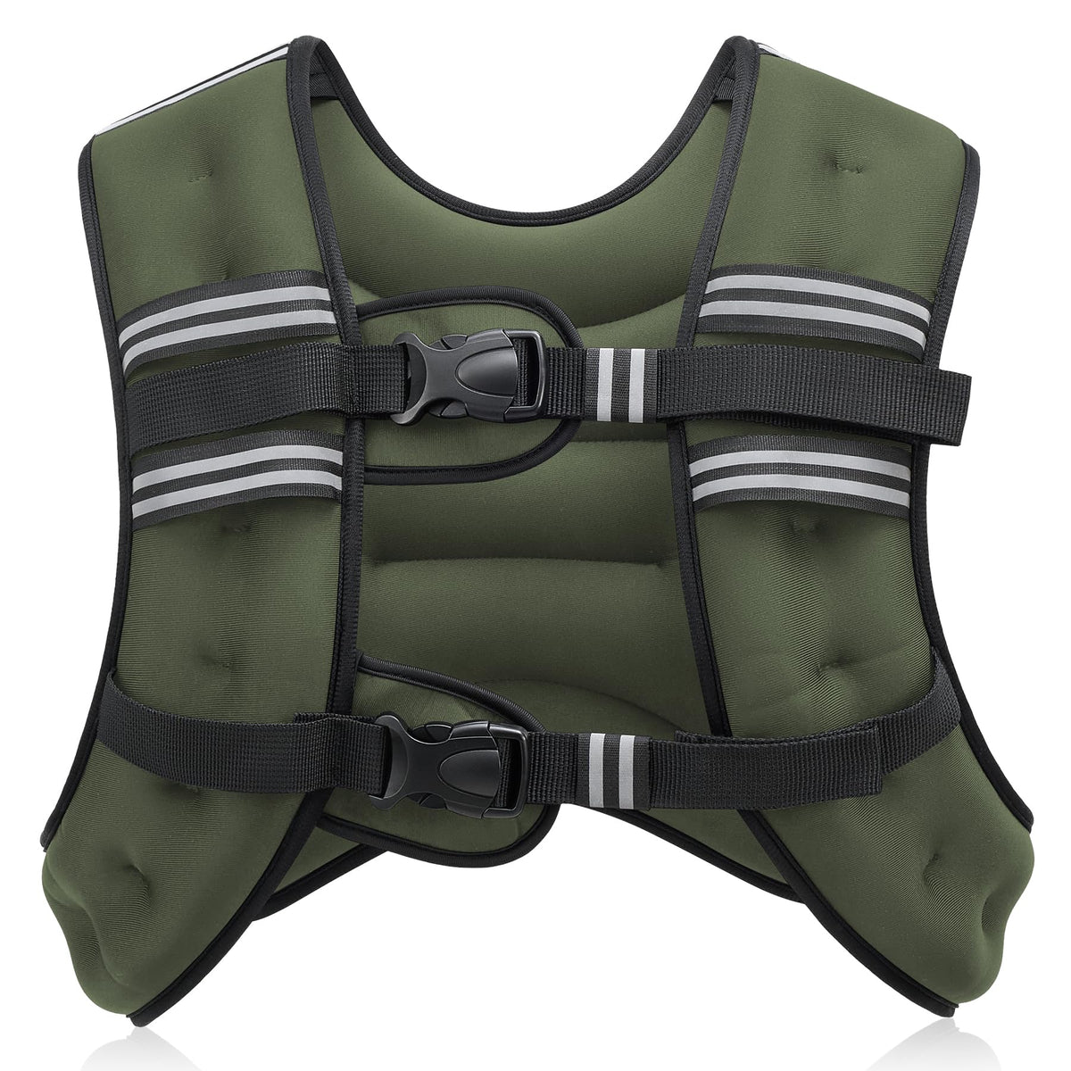 ZELUS Weighted Vest, 6lb/8lb/12lb/16lb/20lb/25lb/30lb Weight Vest with Reflective Stripe for Workout, Strength Training, Running, Fitness, Muscle Building, Weight Loss, Weightlifting
