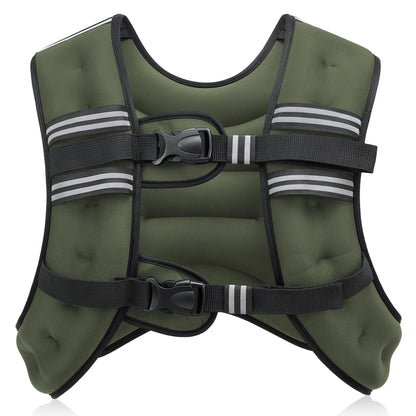 ZELUS Weighted Vest, 6lb/8lb/12lb/16lb/20lb/25lb/30lb Weight Vest with Reflective Stripe for Workout, Strength Training, Running, Fitness, Muscle Building, Weight Loss, Weightlifting