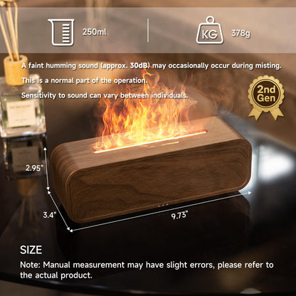 Flame Diffuser Humidifier, Essential Oil Diffuser with Fireplace Effect