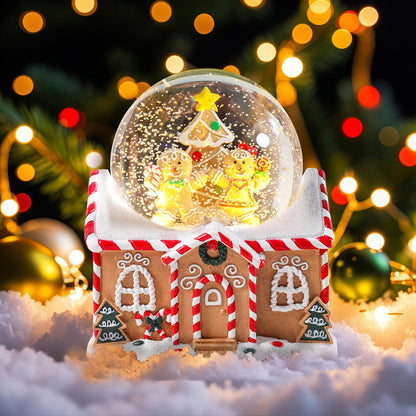 Musical Snow Globe with Color Changing LED Lights, Snowman Music Box