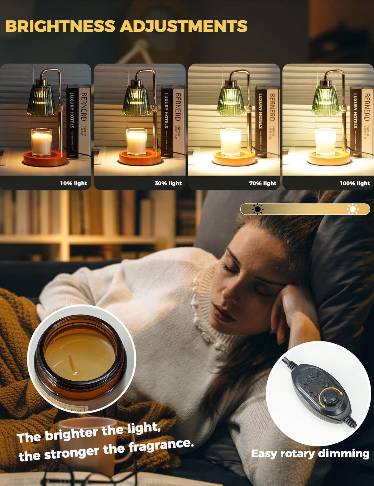 Candle Warmer Lamp with Timer, Electric Candle Lamp Home Decor