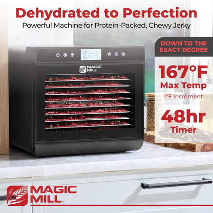 Food Dehydrator with 10 Stainless Steel Trays, 700W, Digital Timer