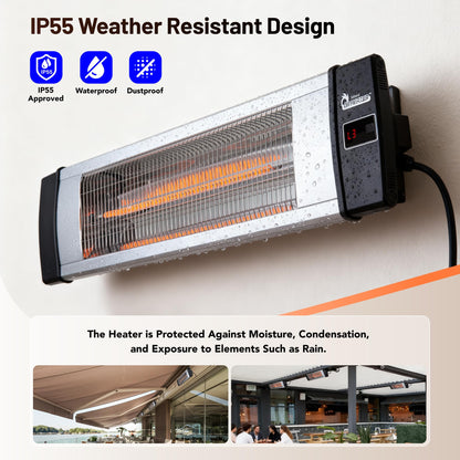 Infrared Space Heater Indoor & Outdoor with Remote & Thermostat