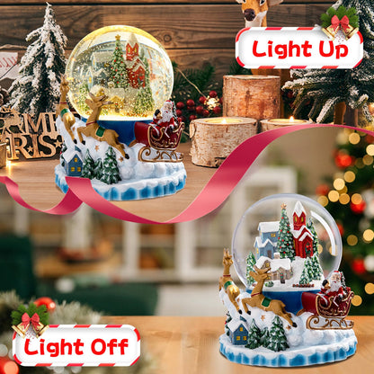 Musical Snow Globe with Color Changing LED Lights, Snowman Music Box