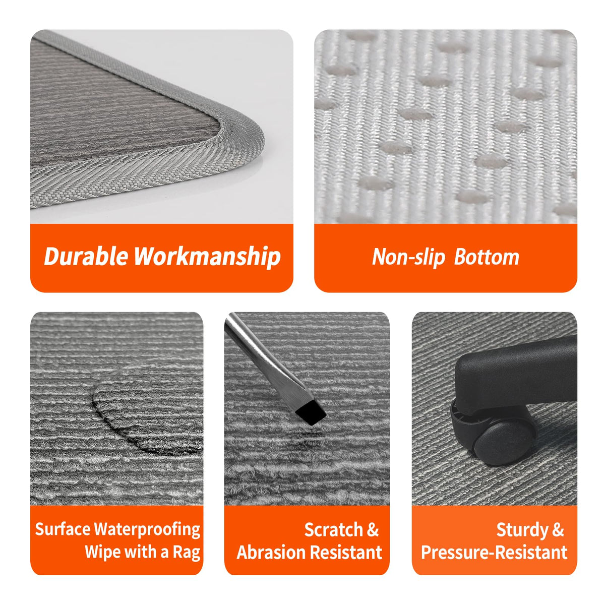 Heated Foot Mat Under Desk, Adjustable Temperature Foot Warmer