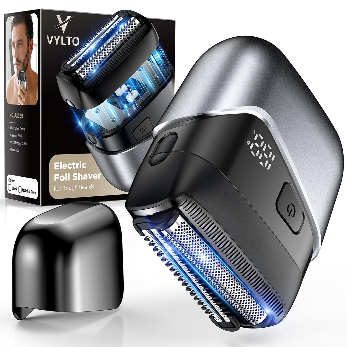 Vacuum Beard Trimmer for Men, Adjustable Precision Trimming Length 1-20mm