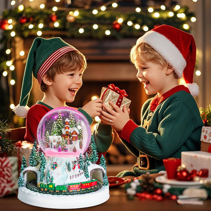 Musical Snow Globe with Color Changing LED Lights, Snowman Music Box