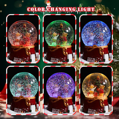 Musical Snow Globe with Color Changing LED Lights, Snowman Music Box
