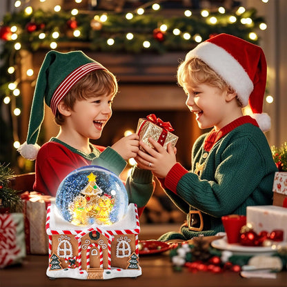 Musical Snow Globe with Color Changing LED Lights, Snowman Music Box