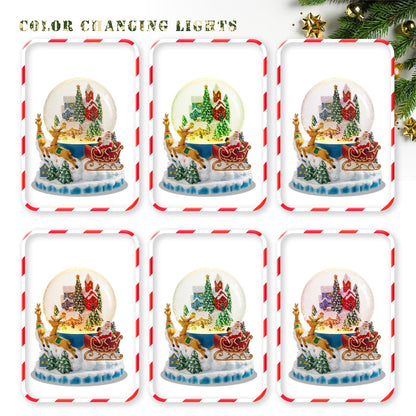 Musical Snow Globe with Color Changing LED Lights, Snowman Music Box