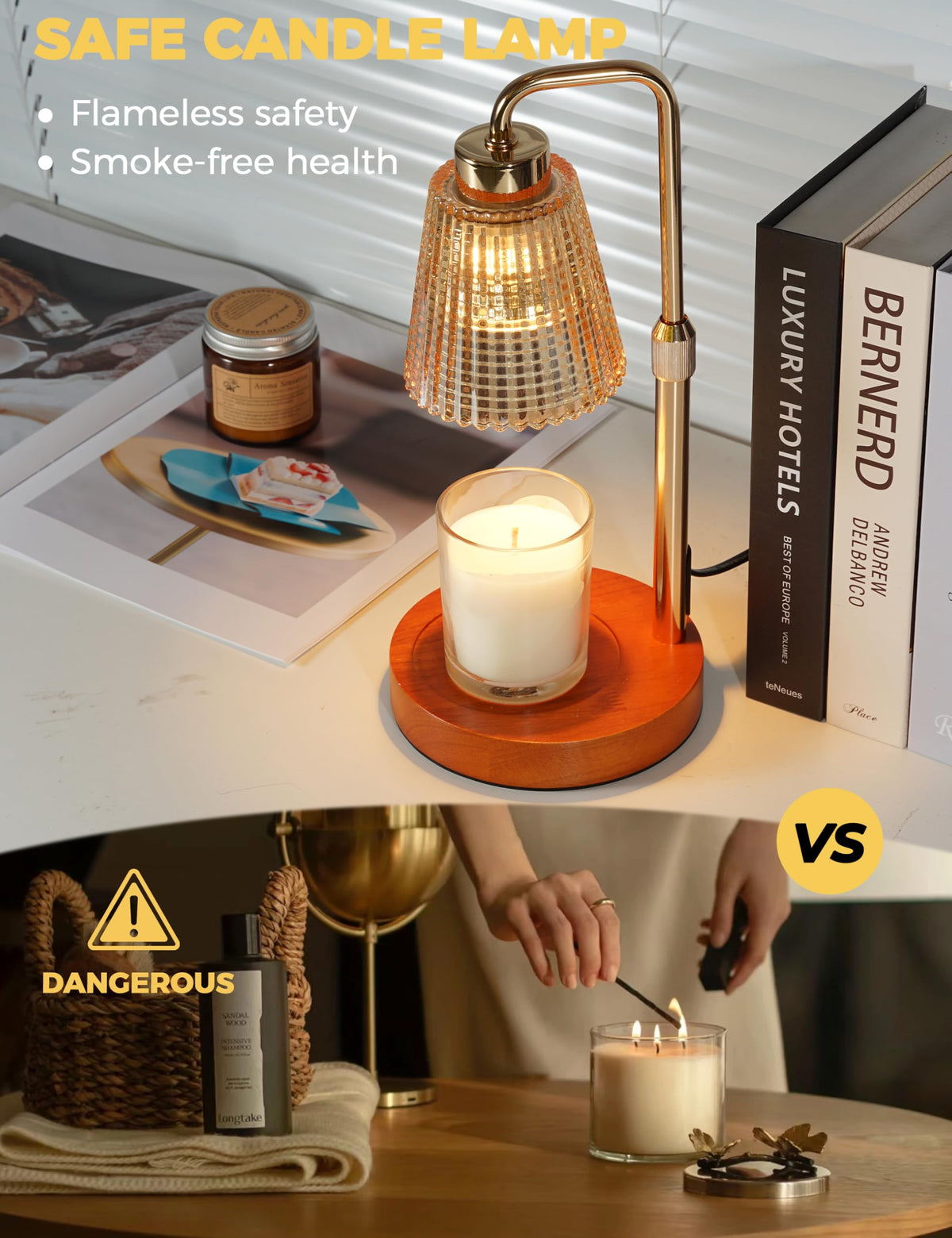 GODONLIF Candle Warmer Lamp with Timer, Birthday Gifts for Women Home Decor