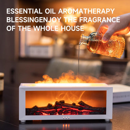 Flame Diffuser Humidifier, Essential Oil Diffuser with Fireplace Effect