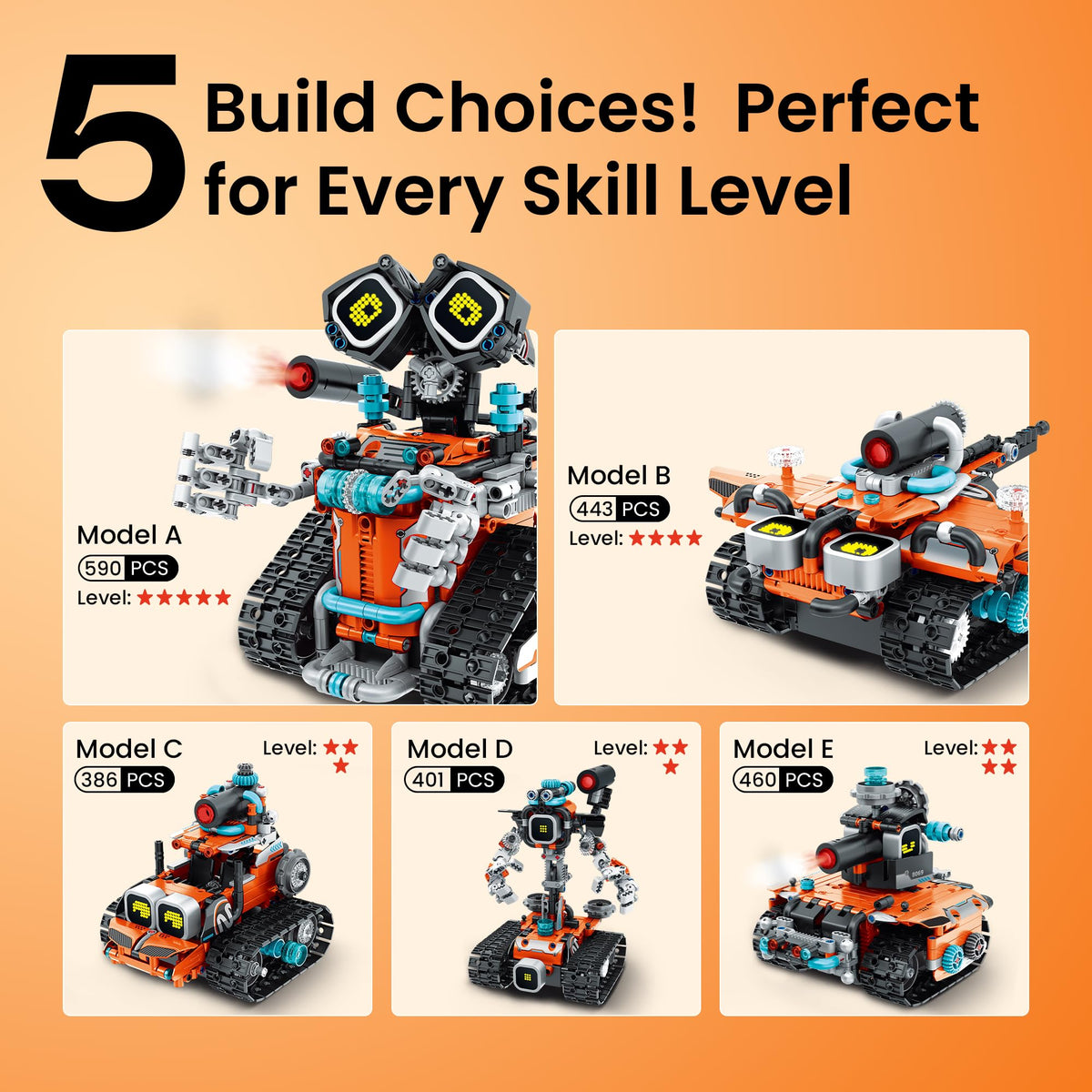 Sillbird STEM Robot Building Kit with Remote Control Gifts for Boys 8-14
