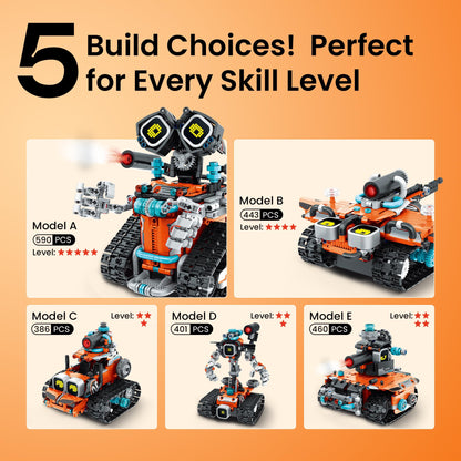 Sillbird STEM Robot Building Kit with Remote Control Gifts for Boys 8-14