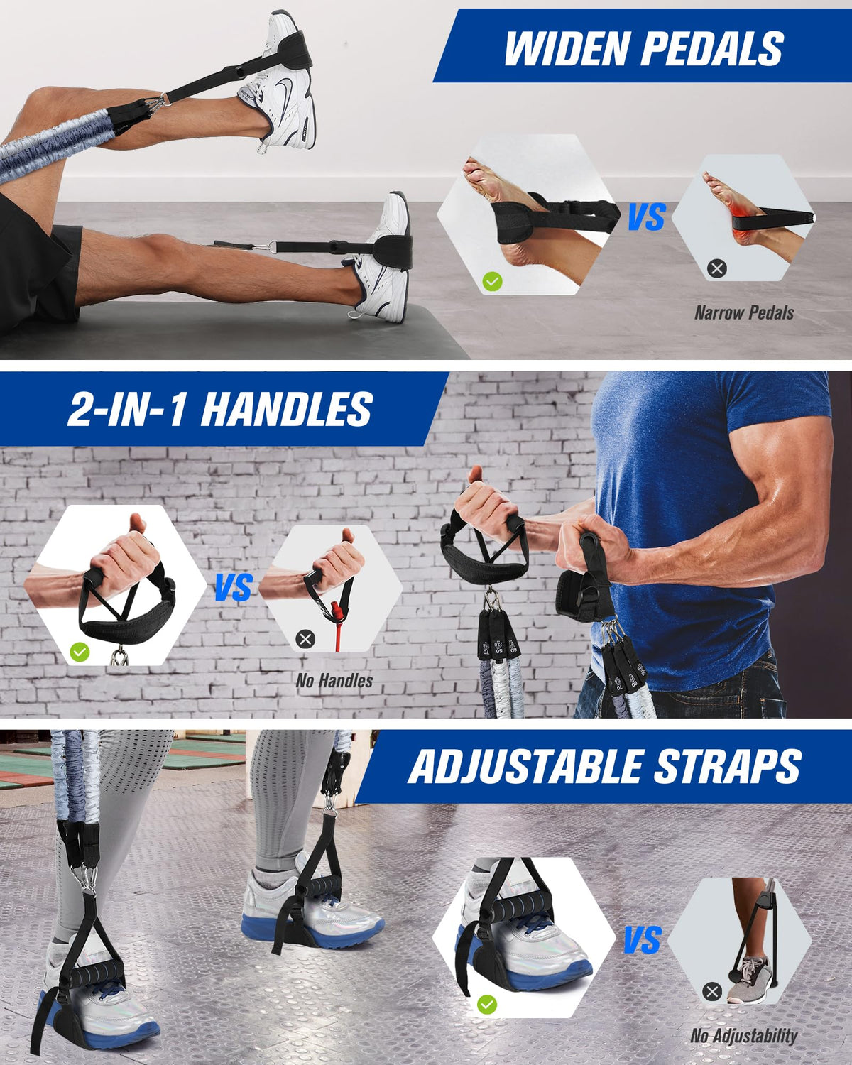 Upgraded Pilates Bar Kit with Resistance Bands Natural Latex for Women & Men, Heavy-Duty Stainless Steel Multifunctional Yoga Pilates Stick for Home Gym Exercise Fitness Equipment Full-Body Workouts