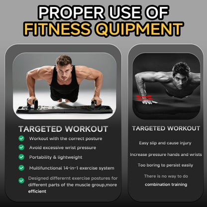Upgraded Push Up Board,36 in 1 Home Gym Equipment with Ab Roller Wheel & Resistance Bands, Portable Foldable Workout Board for Full Body Strength Training Men Women,Gift for Boyfriend