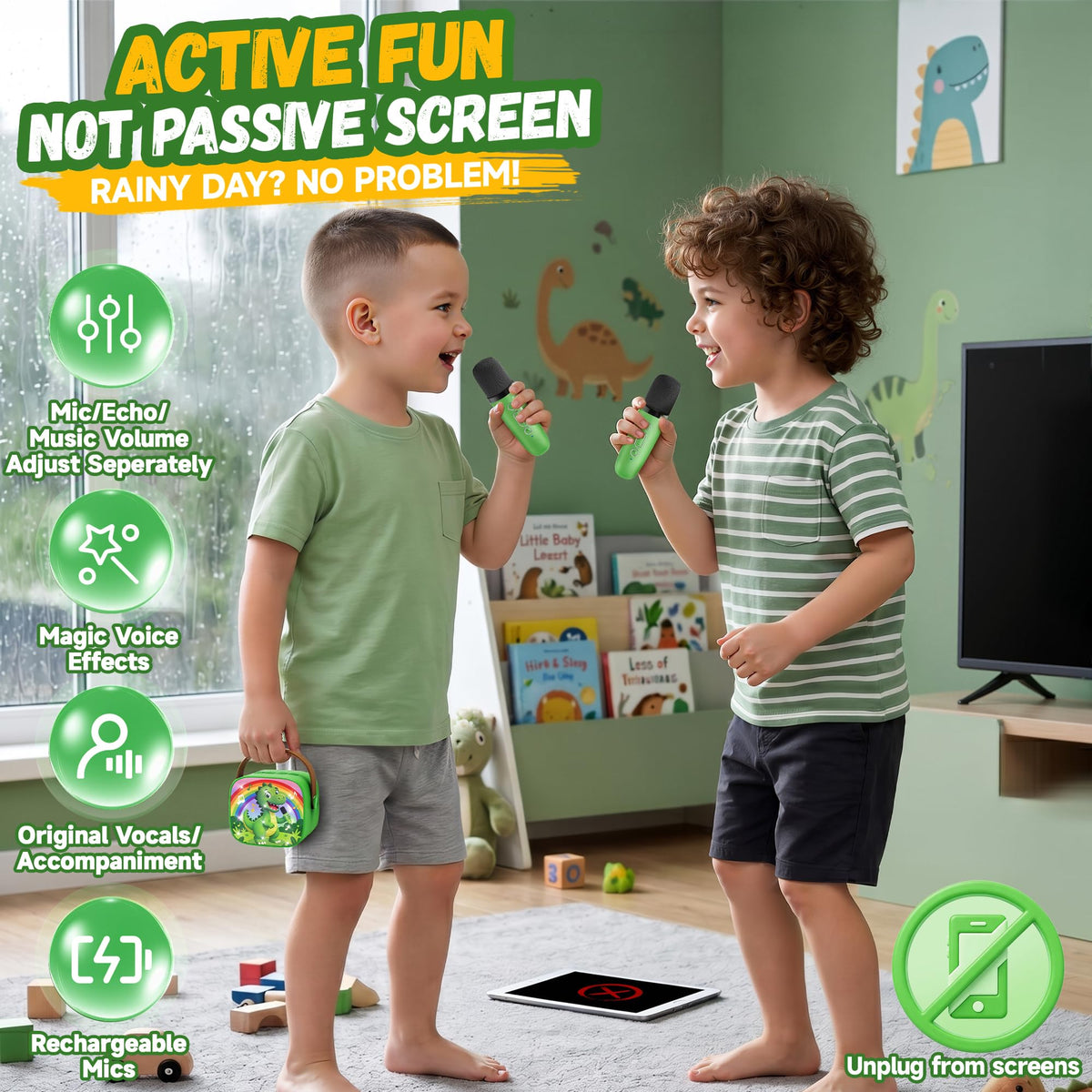 YLL Karaoke Machine for Kids, Birthday Gifts for Girls 3 4 5 6 7+Years Old