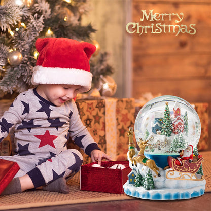 Musical Snow Globe with Color Changing LED Lights, Snowman Music Box
