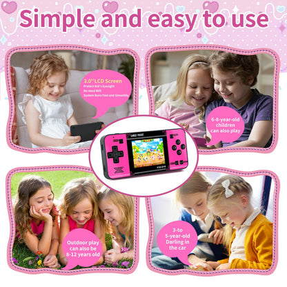 Handheld Game Console for Kids, 220 Retro Games, 3 in Screen