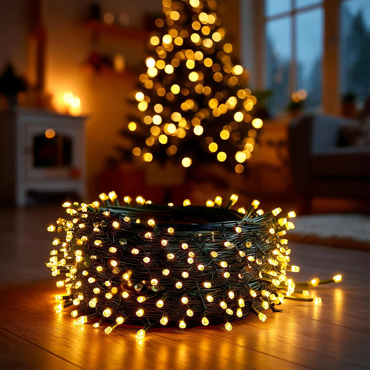 Multicolor Christmas String Lights 164ft, 2000 LED, 8 Modes, Waterproof