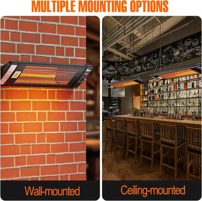Infrared Space Heater Indoor & Outdoor with Remote & Thermostat