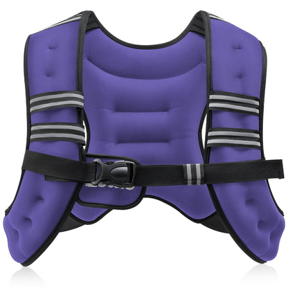 ZELUS Weighted Vest, 6lb/8lb/12lb/16lb/20lb/25lb/30lb Weight Vest with Reflective Stripe for Workout, Strength Training, Running, Fitness, Muscle Building, Weight Loss, Weightlifting