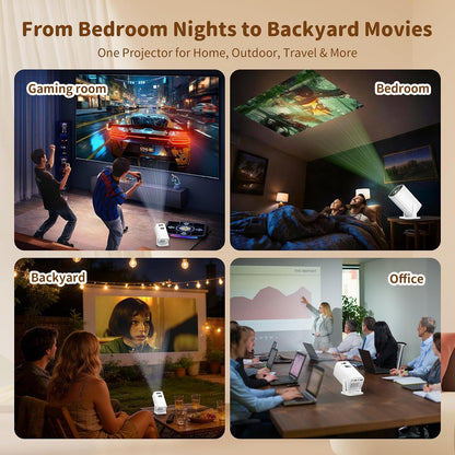 Mini Projector 4K Supported, Portable Short Throw Projector