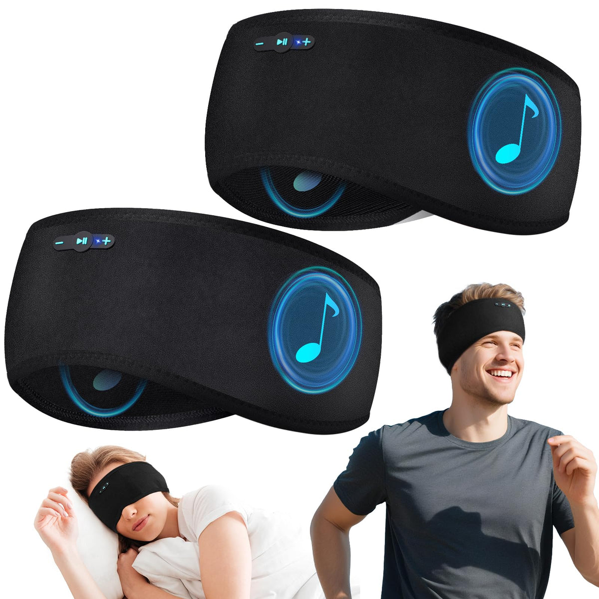 Sleep Headphones Bluetooth Headband for Side Sleepers