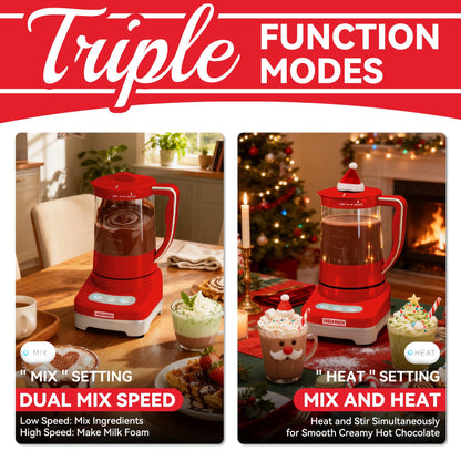 Hot Chocolate Maker Machine 29 oz, Electric Milk Frother & Steamer