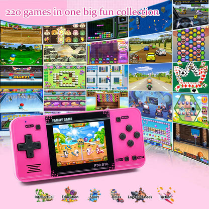 Handheld Game Console for Kids, 220 Retro Games, 3 in Screen