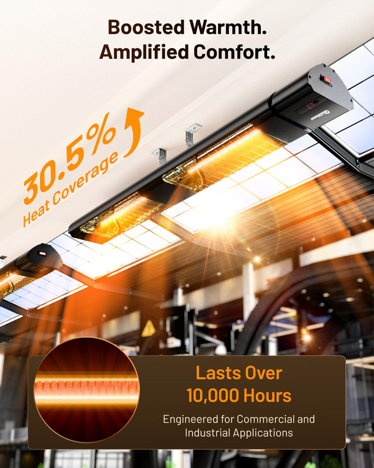 Infrared Space Heater Indoor & Outdoor with Remote & Thermostat