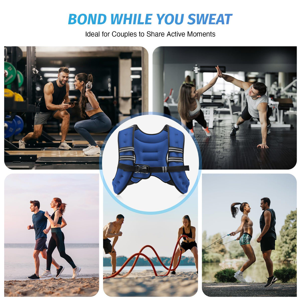 ZELUS Weighted Vest, 6lb/8lb/12lb/16lb/20lb/25lb/30lb Weight Vest with Reflective Stripe for Workout, Strength Training, Running, Fitness, Muscle Building, Weight Loss, Weightlifting