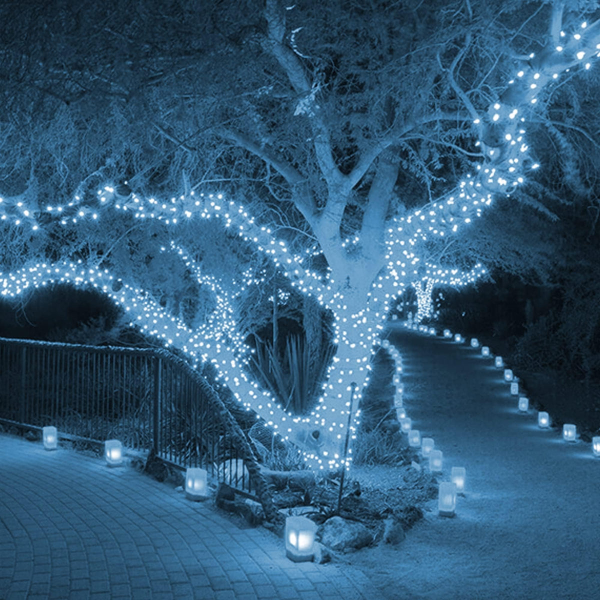 Multicolor Christmas String Lights 164ft, 2000 LED, 8 Modes, Waterproof