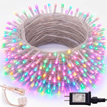Multicolor Christmas String Lights 164ft, 2000 LED, 8 Modes, Waterproof