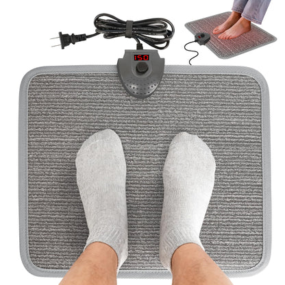 Heated Foot Mat Under Desk, Adjustable Temperature Foot Warmer