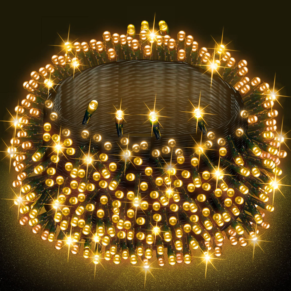 Multicolor Christmas String Lights 164ft, 2000 LED, 8 Modes, Waterproof