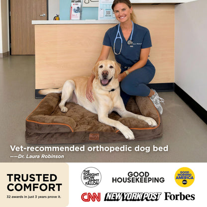 Orthopedic Dog Bed for Large Dogs, Washable Cover