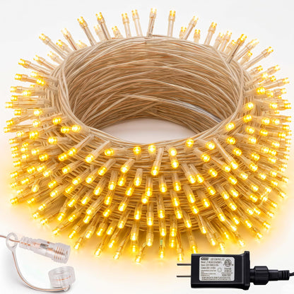 Multicolor Christmas String Lights 164ft, 2000 LED, 8 Modes, Waterproof